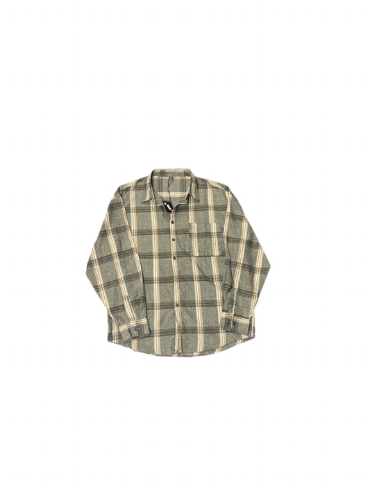 Plaid Pattern Front Pocket Design Long Sleeves Flannel Shirt