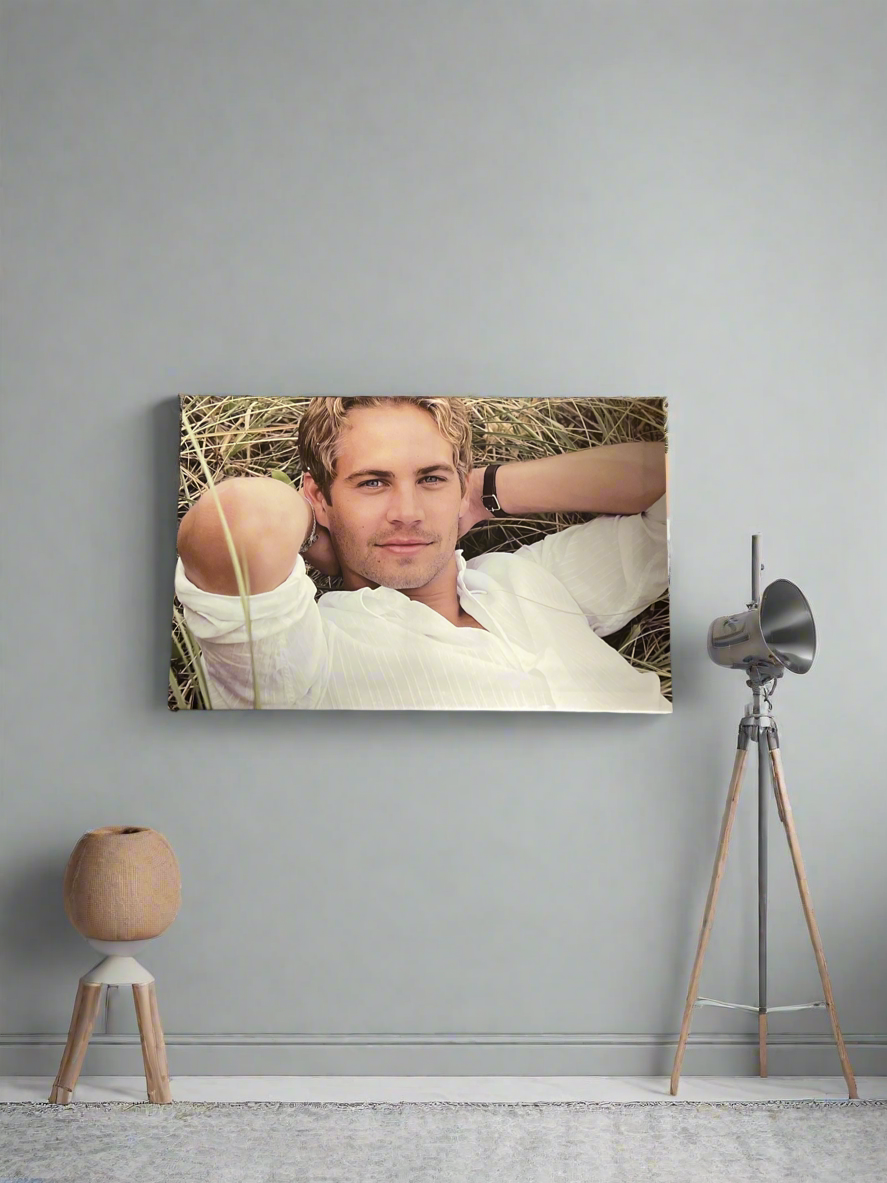 Paul Walker Canvas Print Framed Size 22”x15”