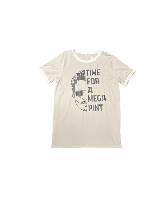 Time for A Mega Pint Women Tees Shirts Funny Lawyer Saying Tops Summer White Patchwork Short Sleeve T-Shirt