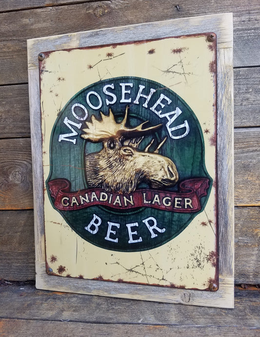 Moose Head Metal sign 8”x12”