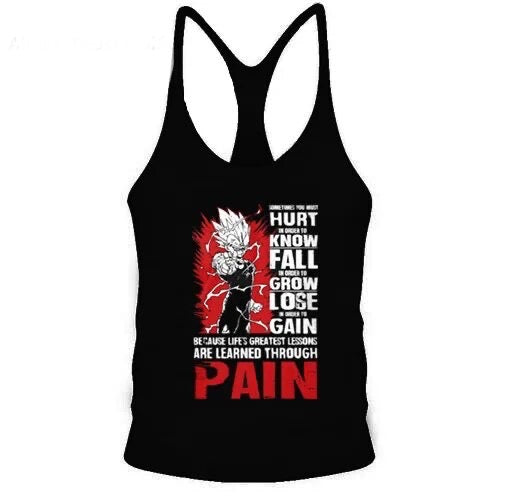 Men Tank Tops Vegeta Print Men Tank Top Fitness Sleeveless Tank Tops Shirt Bodybuilding Workout Men Vest Tops