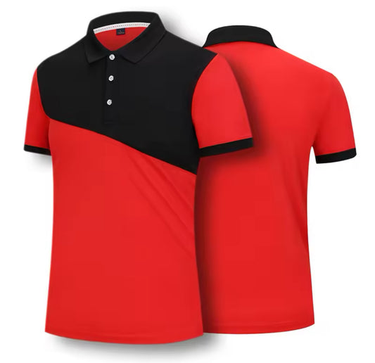 Summer Classic Patchwork Quick Dry Polo Shirt Men Casual Slim Short Sleeve Breathable