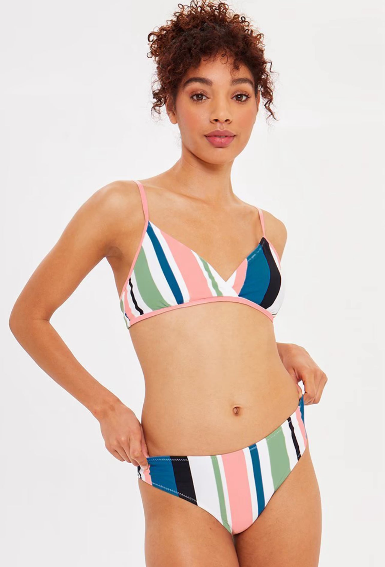 CUPSHE Honey Girl Striped Bikini