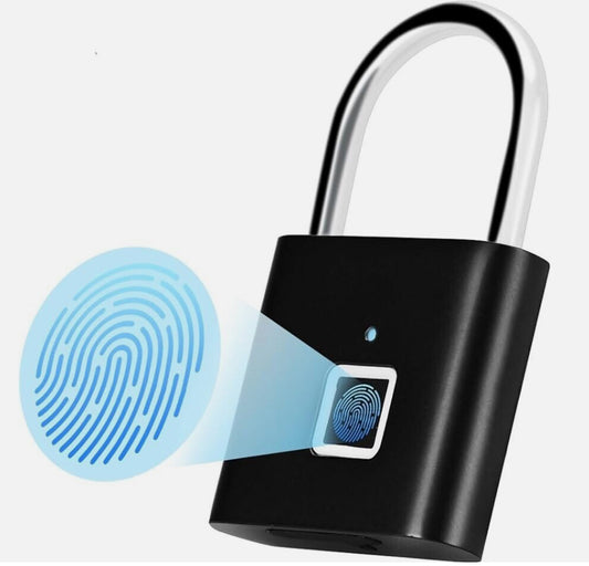 Rechargeable Smart Fingerprint Door Lock Keyless Padlock Anti-theft Security