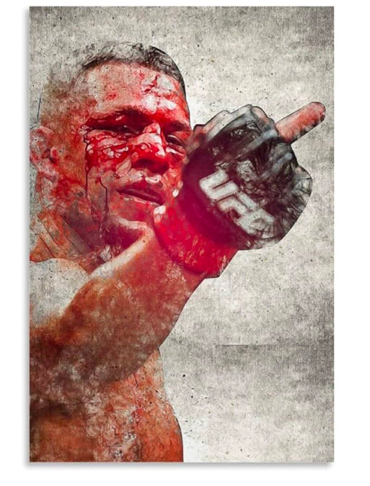 Nate Diaz UFC Canvas Print 16.5”x11”