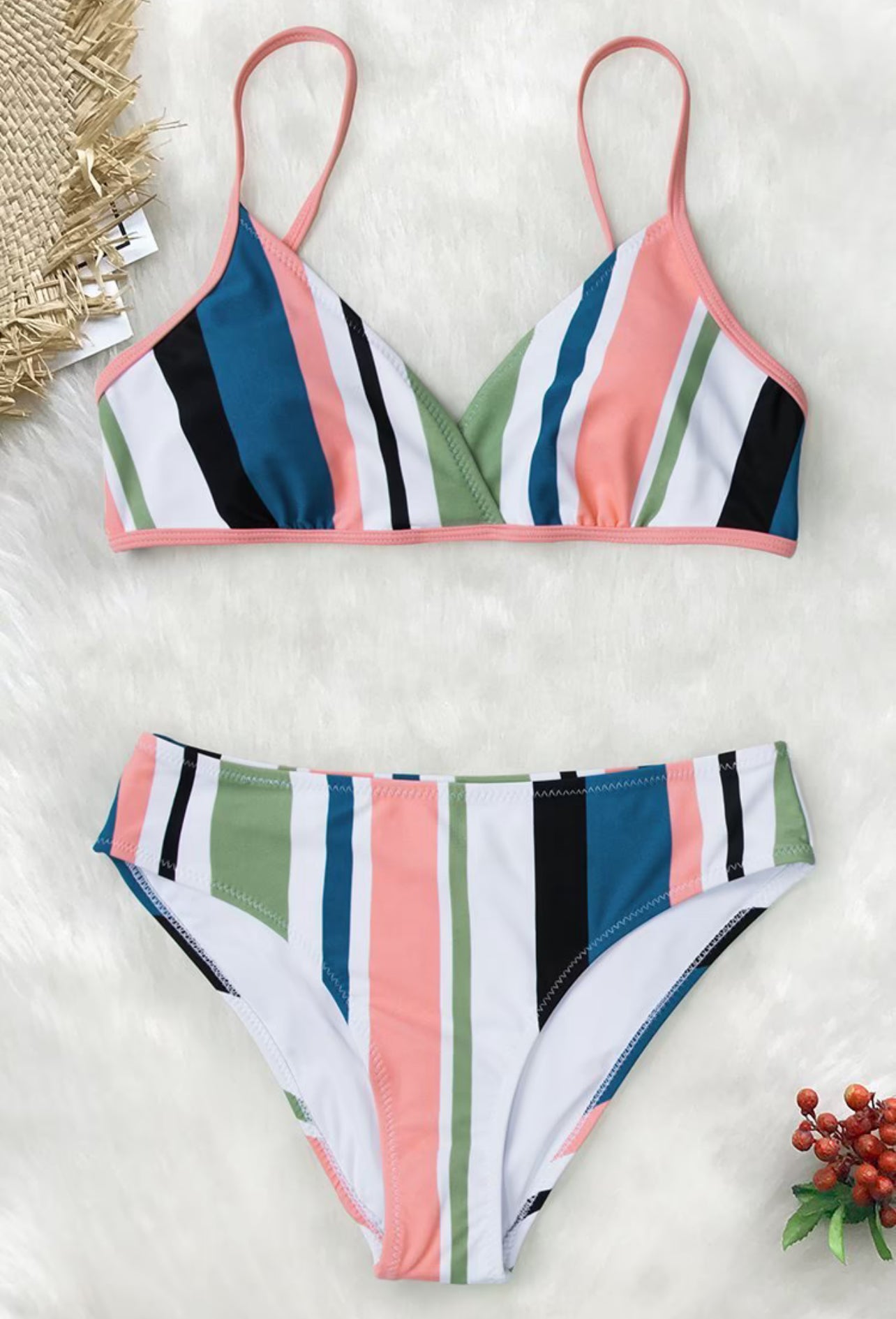 CUPSHE Honey Girl Striped Bikini