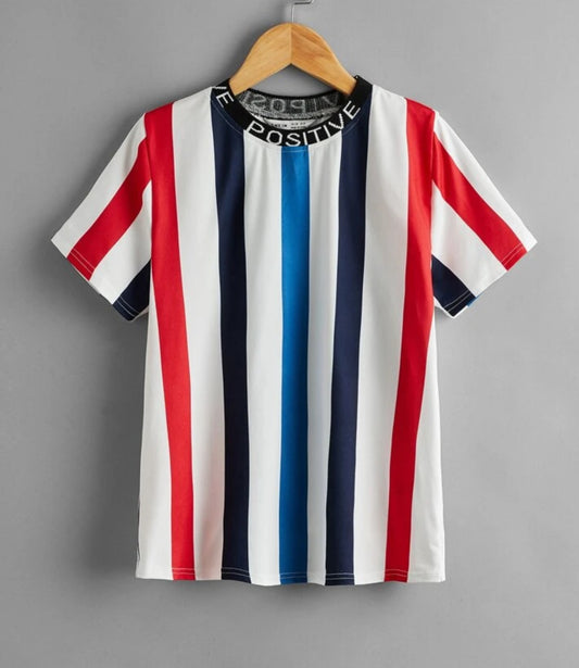 Striped Round Neck Tee