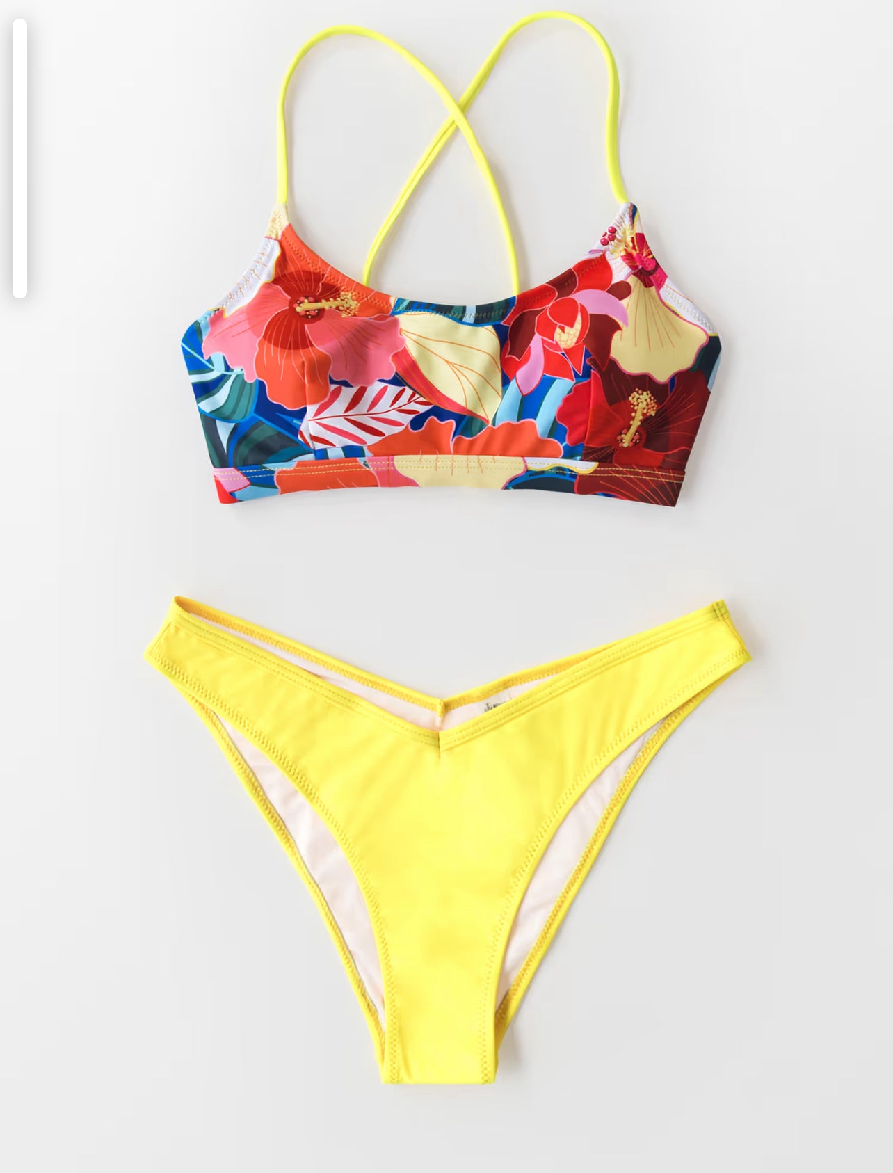 CUPSHE Bright Floral Print Bikini