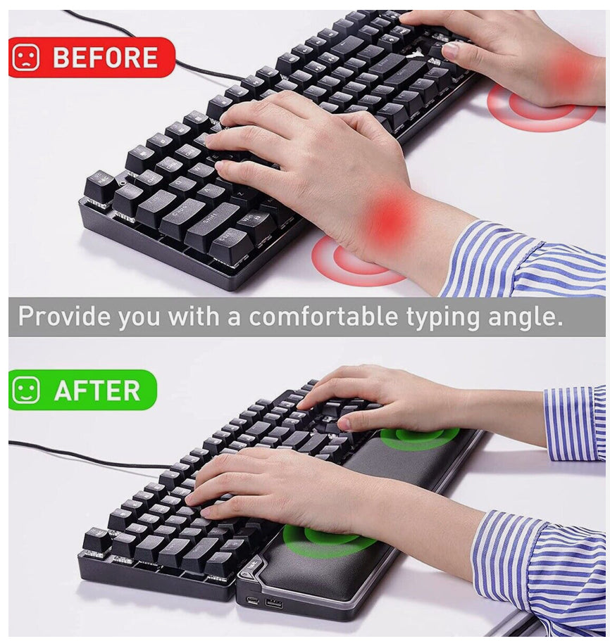 HAVIT MP906 RGB Keyboard Wrist Rest, Memory Foam Material, for Computer/Laptop