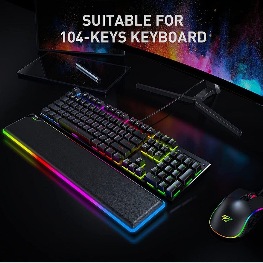 HAVIT MP906 RGB Keyboard Wrist Rest, Memory Foam Material, for Computer/Laptop