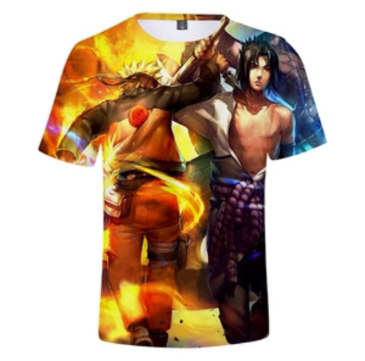 Anime Men Short Sleeve T Shirt Naruto Japanese Fashion Street Wear