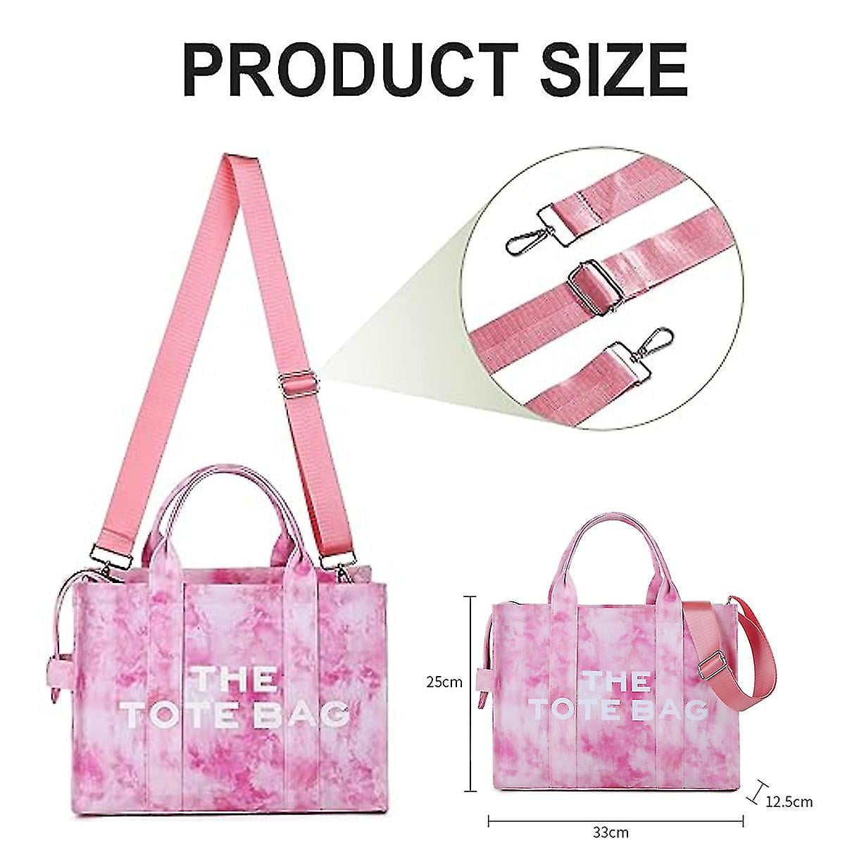 Simple Versatile Tote Bag New Letter Canvas Shoulder Bag Waterproof Women Handbag Fashion Tie Dyed Crossbody Bag