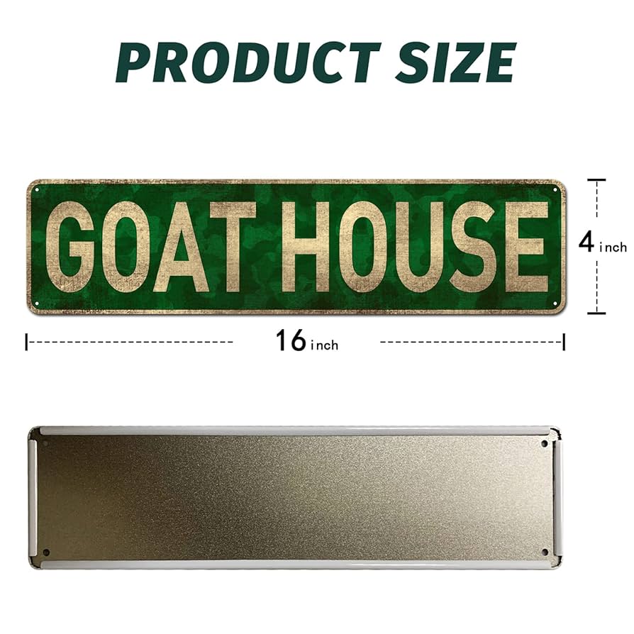 Goat House Sign, Goat Décor Goat Sign Goat