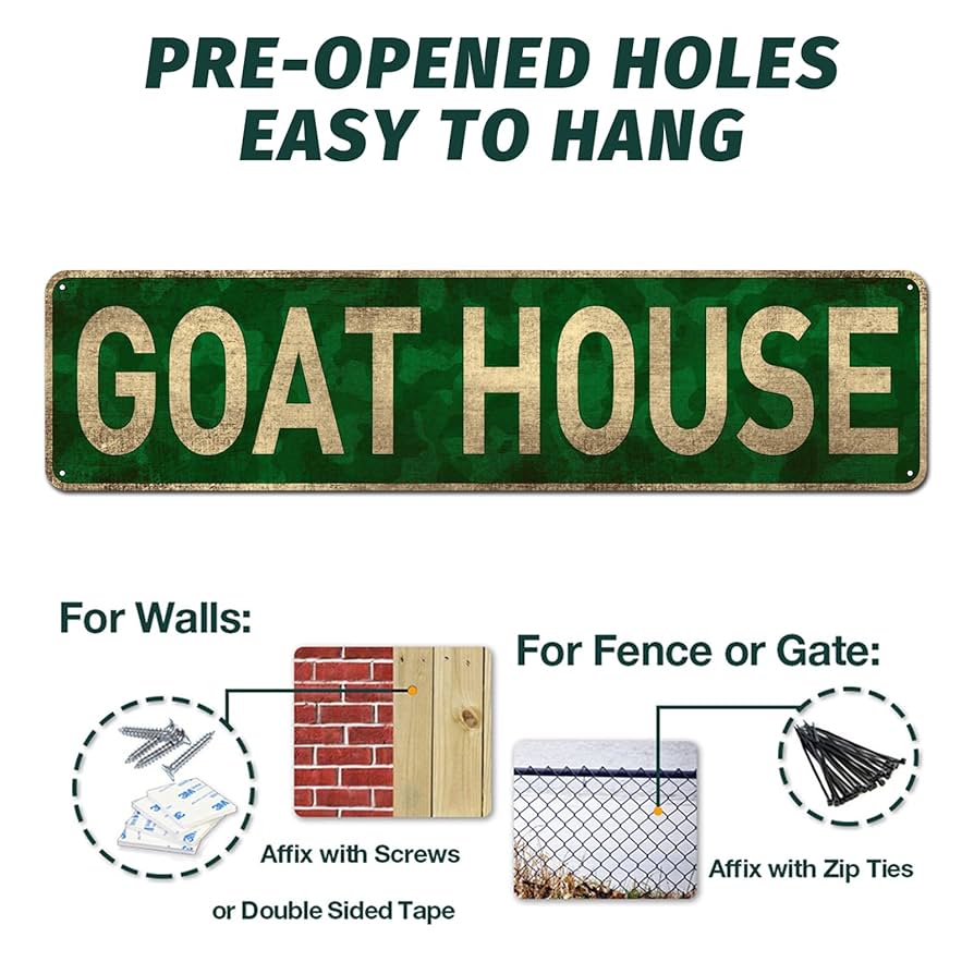 Goat House Sign, Goat Décor Goat Sign Goat