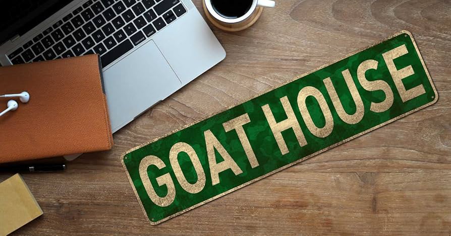 Goat House Sign, Goat Décor Goat Sign Goat