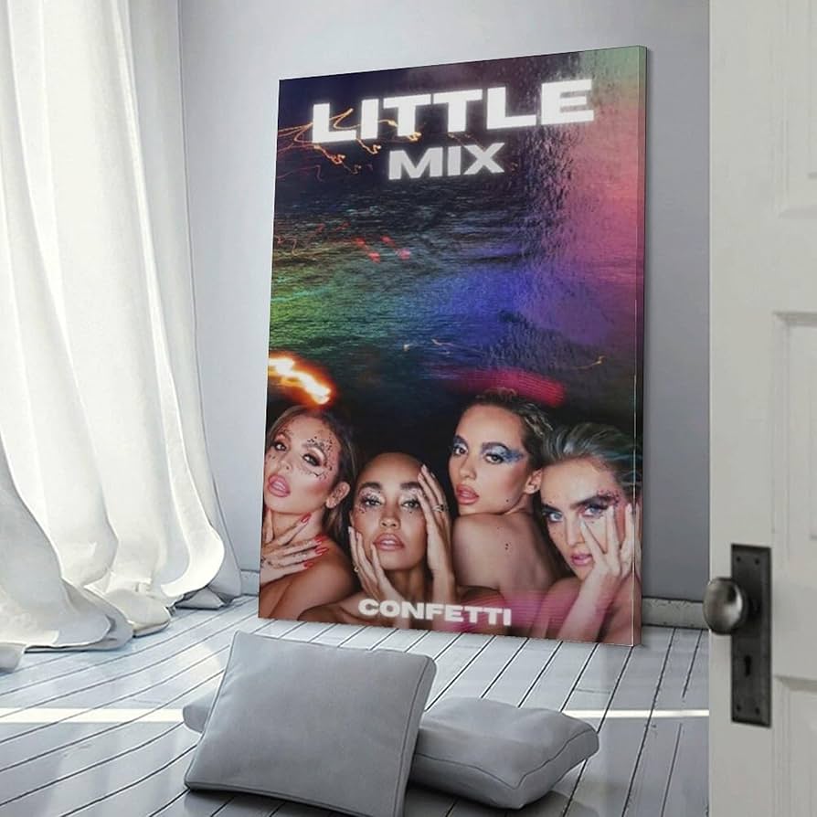 Little Mix Confetti 1 Canvas Wall Decorative Art Framed Size 20”x30