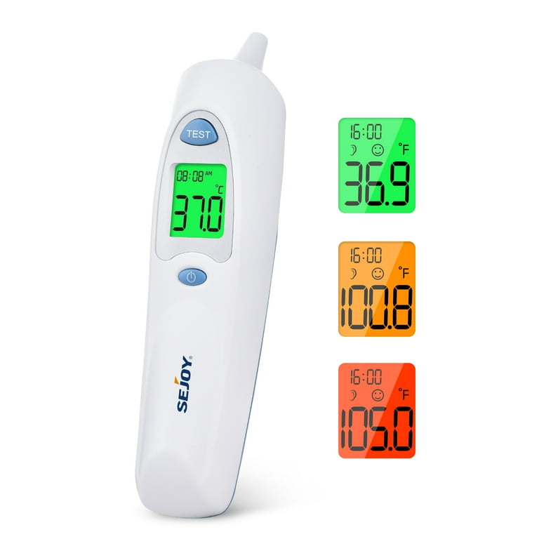 Sejoy Digital Ear Thermometer, Instant Read and Accurate, Infrared Thermometer for Kids and Adults with Probe Covers