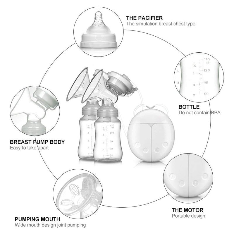 Electric breast pump unilateral and bilateral breast pump manual silicone breast pump baby breastfeeding accessories for Work, Travel and Home