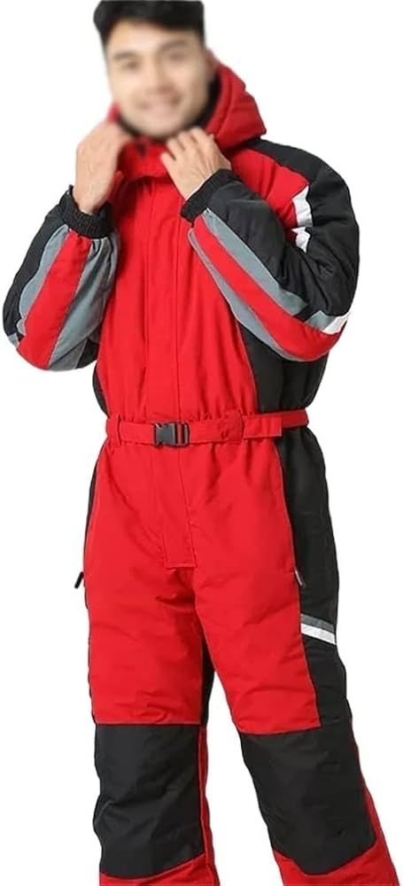 Winter One-Piece Ski Suit Men's Fleece Warm Outdoor Snowboard