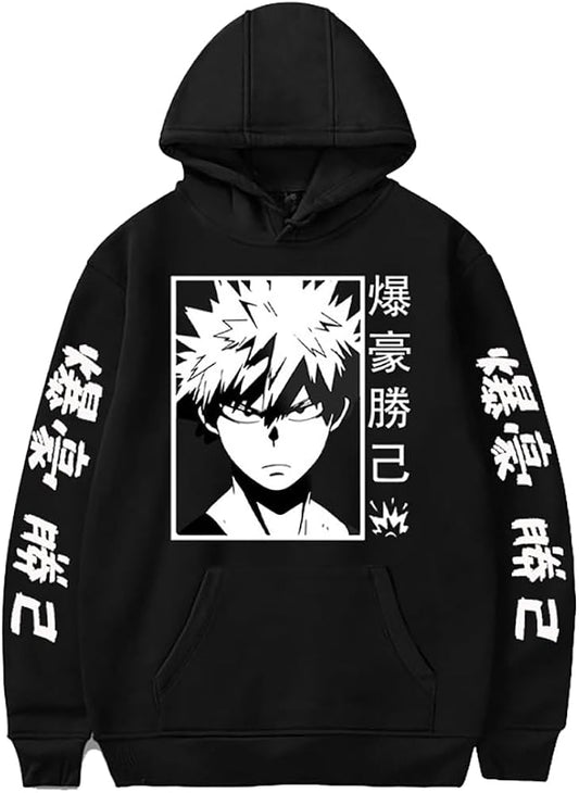 Katsuki Bakugo Hoodie Costume Adult Bakugo Cosplay Sweatshirt Anime