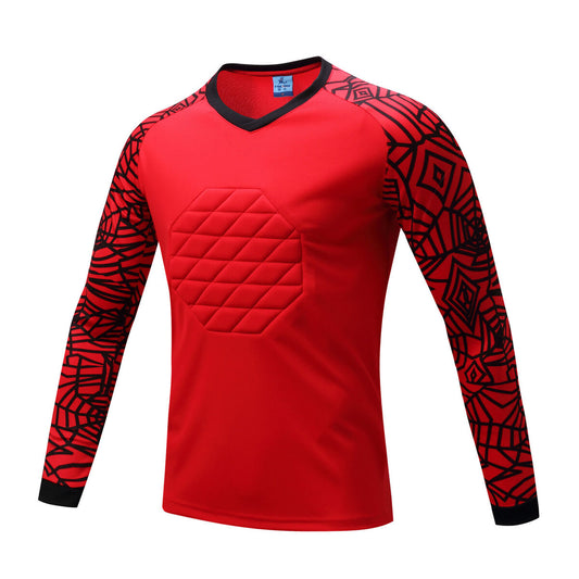 Men's Sport Soccer Football Goalkeeper Chest Padded Goalie Protective Jersey Top