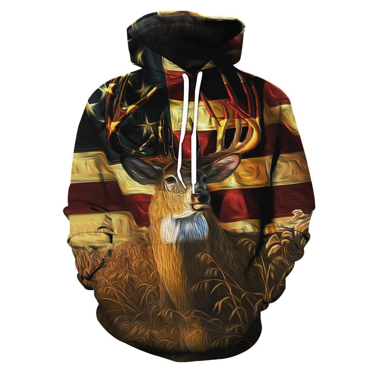 Fishing Nice WHITETAIL DEER HUNTER HOODIE