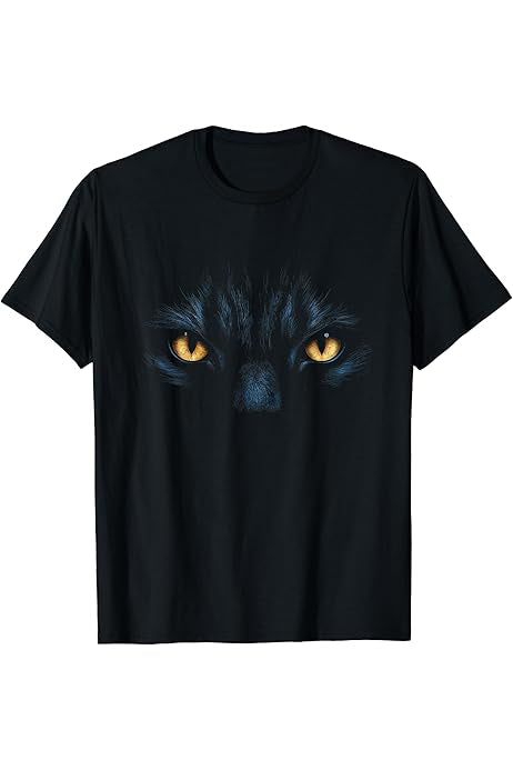 Black Cat Yellow Eyes T-Shirt