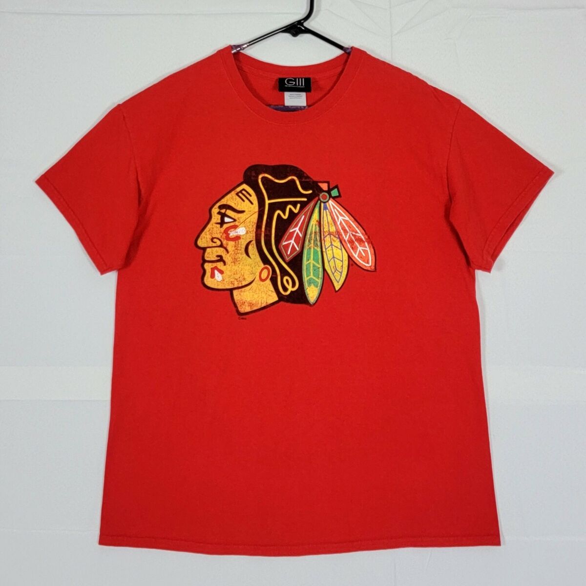 Chicago Blackhawks T-Shirt Mens 100% Cotton