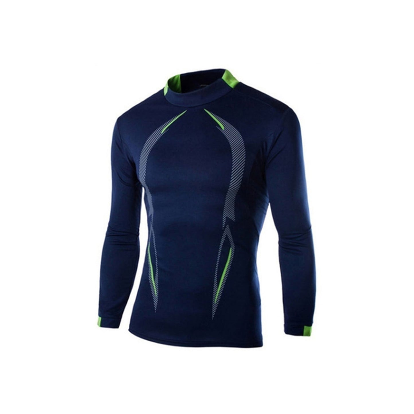 Men Sports Shirt, Long Sleeve Elastic Quick Drying Tops Fitness Running Casual Clothing