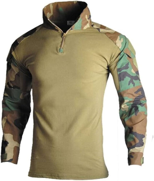 Men Outdoor Hunting Shirt Camo1 Tactical Army Uniform Long Sleeves Combat Equipment Hiking Clothes