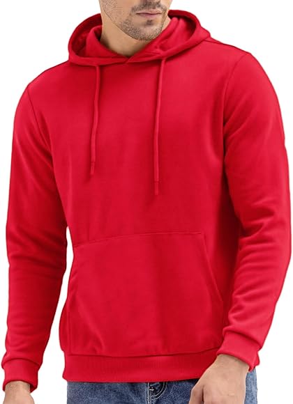 Men's Hoodies Pullover Hooded Sweatshirt Midweight Athletic Hoodie for Men