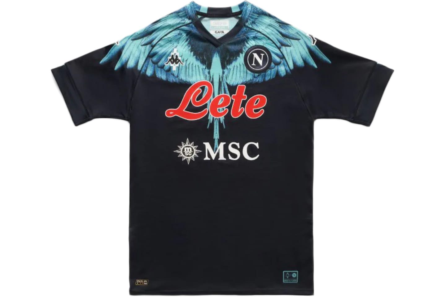 Kappa Wings Football Jersey Black/Light Blue