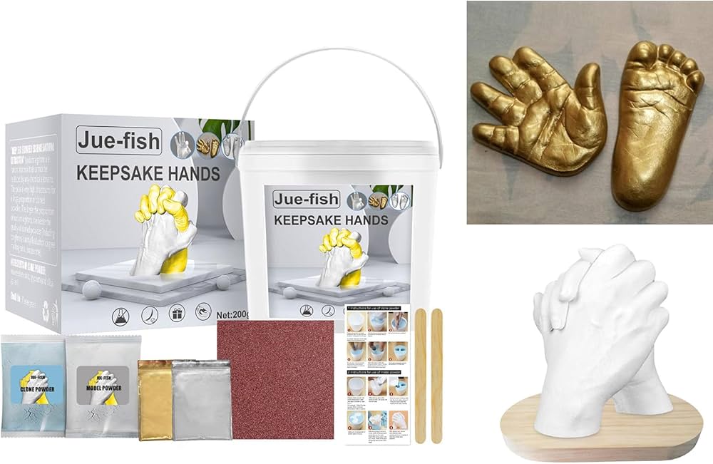 3D Hand Mold Powder Clone Powder Couple Hand Model Handprint Stencil Plaster Casting Materials Couple Hand Model