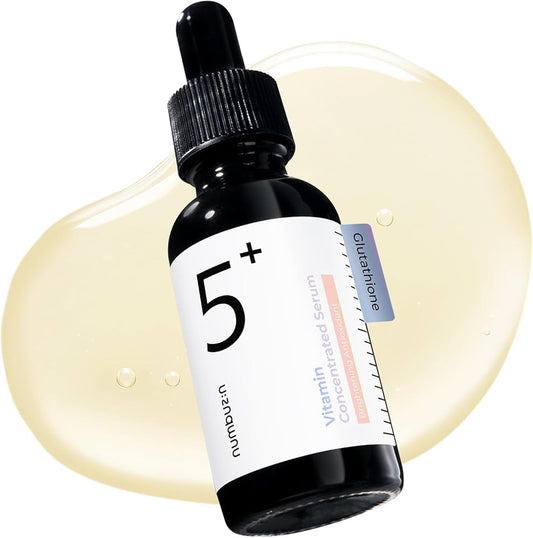 numbuzin No.5+ Vitamin Concentrated Serum | Glutathione & Vitamin Serum, Dark Spot, Korean Skincare 1.01fl.oz/30ml