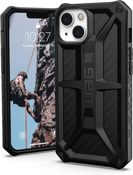 URBAN ARMOR GEAR UAG Designed for iPhone 13 Case Carbon Fiber Rugged Lightweight Slim Shockproof Premium Monarch Protective Cover, [6.1 inch Screen]