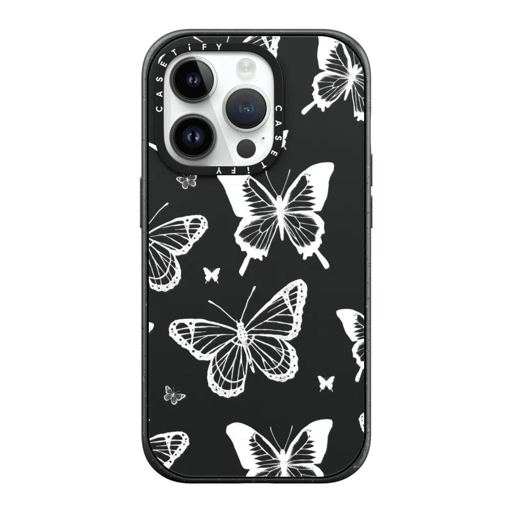 CASETiFY White Transparent Butterfly Pattern For Apple iPhone 14 Pro