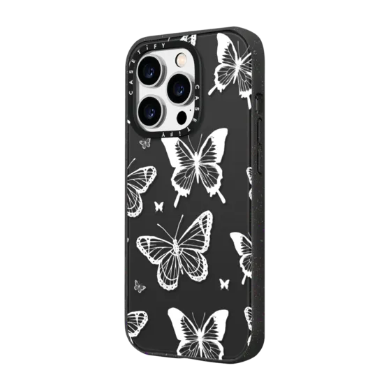 CASETiFY White Transparent Butterfly Pattern For Apple iPhone 14 Pro