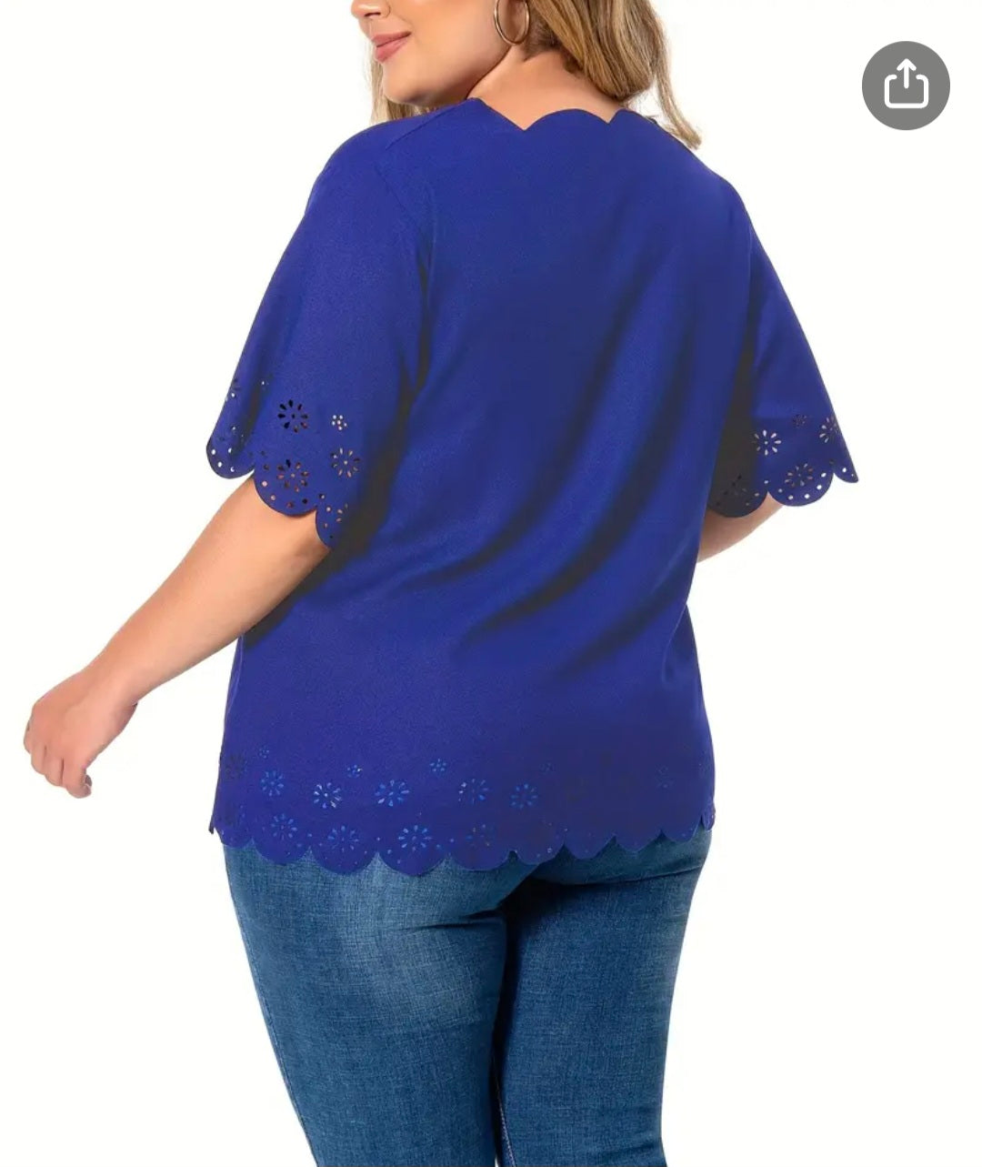 Womens plus size blue blouse