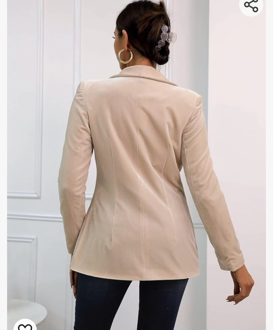 Womens khaki business casual blazer