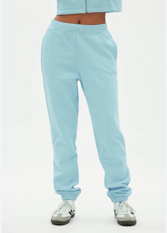 Girlfriend collective Cerulean 50/50 Classic Jogger in baby blue