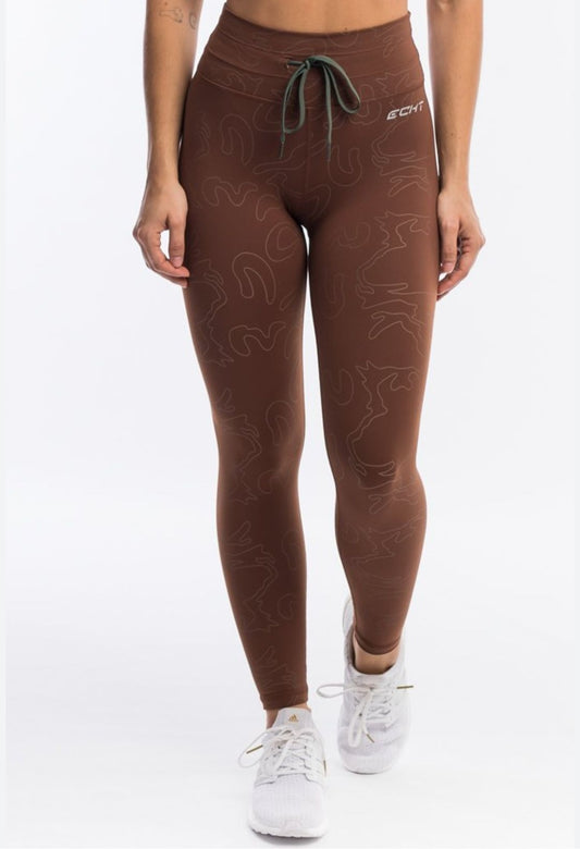 ECHT Tempo Jump Leggings - Brown