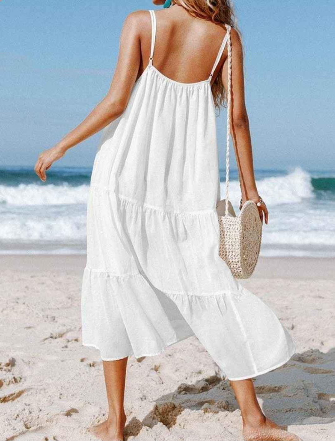 CUPSHE White beach cover dress