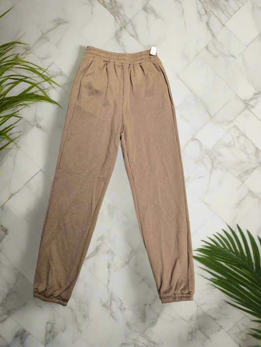 Womens brown cotton sweatpants