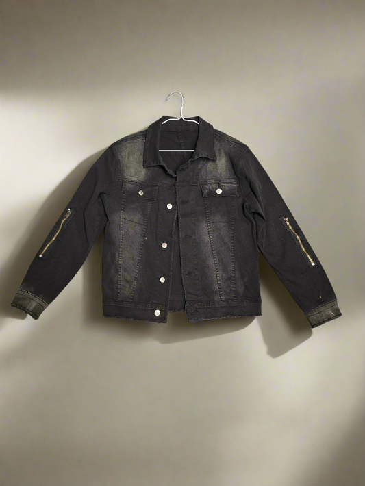 Womens black denim jacket