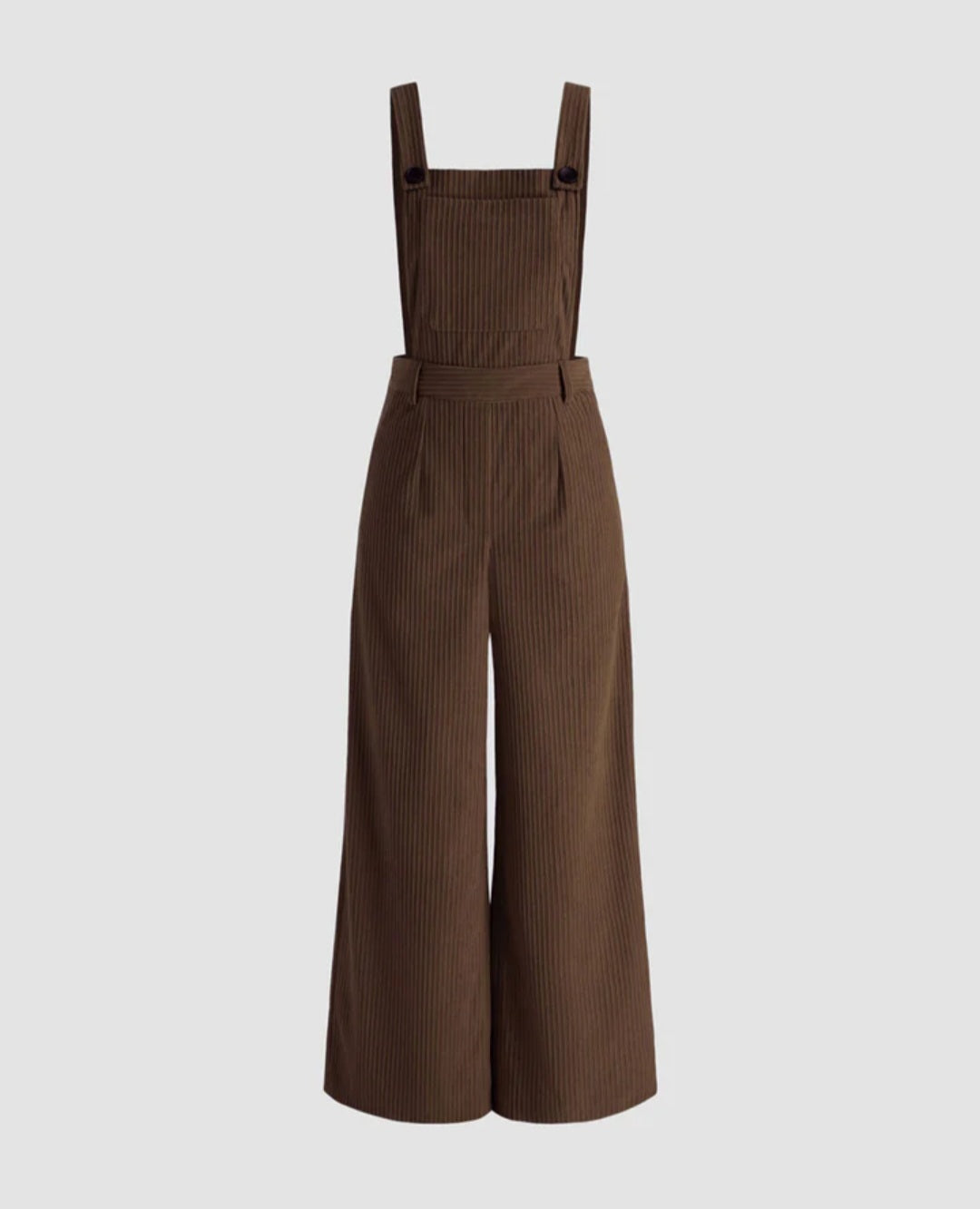 CIDER brown corduroy wide leg overalls